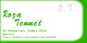 roza temmel business card